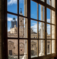 Naklejka premium Interior del edificio de la lonja de la seda (Valencia-España)