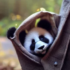 Fototapeten Cute little baby panda bear, giant panda cub © Alguien