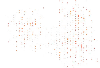 Light Orange vector template with math simbols.