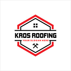 Roofing Logo Design Template Element