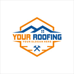 Roofing Logo Design Template Element