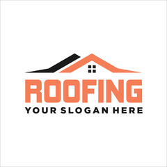 Roofing Logo Design Template Element