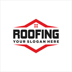 Roofing Logo Design Template Element