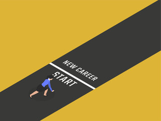 Businesswoman start a new career