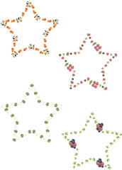 メッセージカードに使えるフレーム 枠 フルーツのイラスト