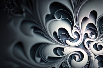 white backdrop with a fractal design. Generative AI