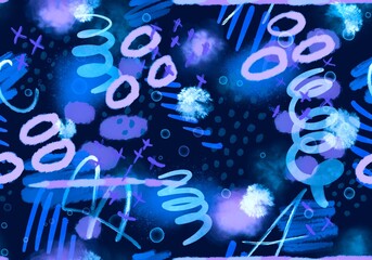 Abstract watercolor seamless paint spots pattern for wrapping paper and kids clothes print and fabrics and linens