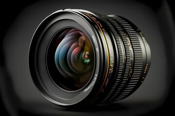 Fototapeta ﻿A close up of a camera lens - Generative AI obraz