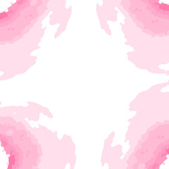 Abstract frame, background texture in trendy spring pale pink shades in watercolor manner. Isolate