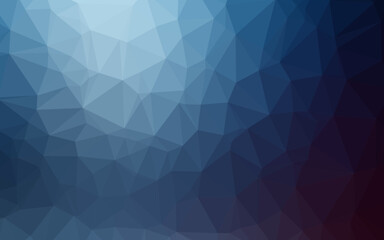 Dark BLUE vector polygon abstract backdrop.