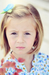 Portrait of little girl outeside