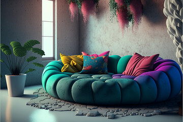 Interior Lounge Architecture - Psychedelic Style