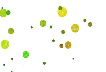 Light green, yellow vector backdrop with dots.