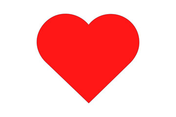 red heart isolated on white. love, romance or valentine's day red vector icon