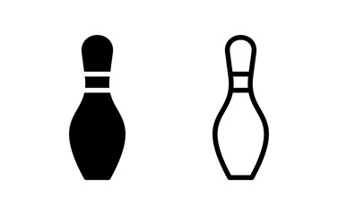 Bowling icon vector illustration. bowling ball and pin sign and symbol.