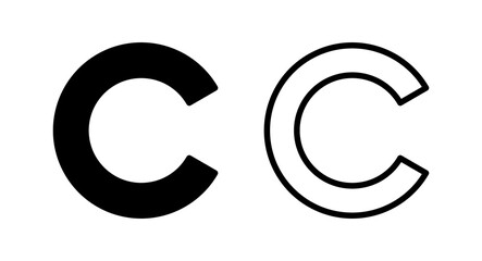 Copyright icon vector illustration. copyright sign and symbol