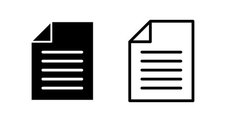 Document icon vector illustration. Paper sign and symbol. File Icon