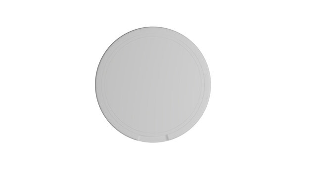 White plastic round box of snus or swedish tobacco isolated on transparent background. Minimal concept. 3D render