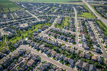 Aerial views of the Willowgrove neighborhood of Saskatoon