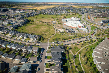 Aerial views of the Willowgrove neighborhood of Saskatoon