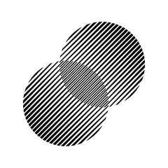 Black abstract halftone circles. Geometric art. Design element for border frame, round logo, tattoo, sign, symbol, web pages, posters, social media, promotion, flyer, covers, prints, template