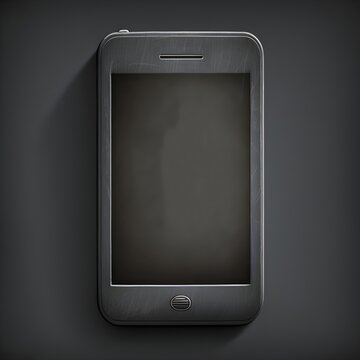 This is an illustration of a smartphone in a chalkboard style. The image has a simple and clean look that gives it a modern feel