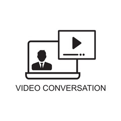 video conversation icon , web icon