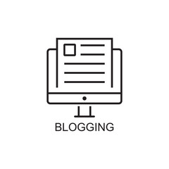 blogging icon , web icon vector