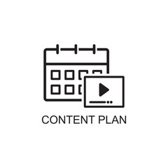 content plan icon , media icon