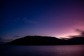 sunset in the mountains