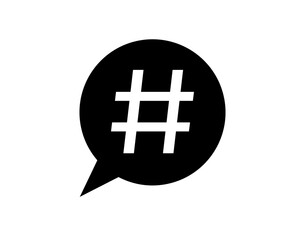 Hastag icon. Symbol for social network isolated on white background