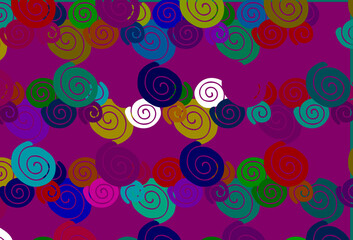 Light Multicolor, Rainbow vector template with bent ribbons.
