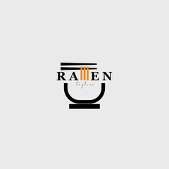 ramen logo vector illustration design