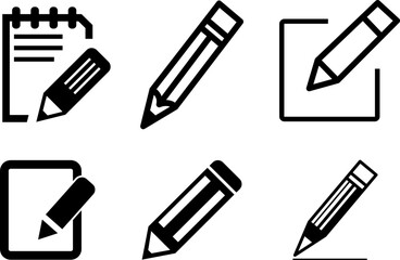 Pencil flat icon set illustration on white background..eps