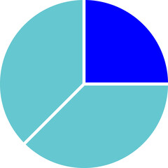 Pie chart icon colored symbol. Premium quality isolated circle graph element on white background..eps