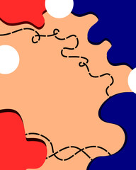 Background shape with ornate aesthetic vector lines for poster and banner or advertising backdrop decoration