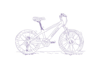 Bisycle Vector Hand Drawn