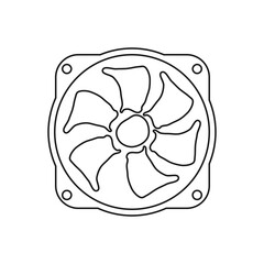 The best computer case fan outline vector illustration. Editable graphic resources, suitable for creative design materials such as flyers and posters.