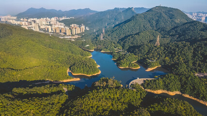 Kowloon Reservoir Dam, Kam Shan Country Park, Hong Kong 2 March 2022