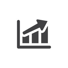 growing graph icon vector illustration 