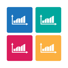 Fototapeta premium growing graph icon vector illustration 