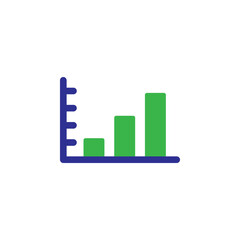 growing graph icon vector illustration 