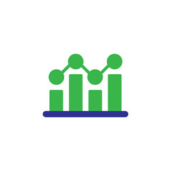growing graph icon vector illustration 