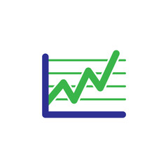 growing graph icon vector illustration 
