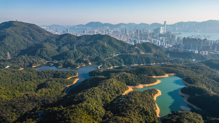 Kowloon Reservoir Dam, Kam Shan Country Park, Hong Kong 2 March 2022