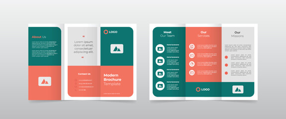 modern unique a4 trifold brochure template