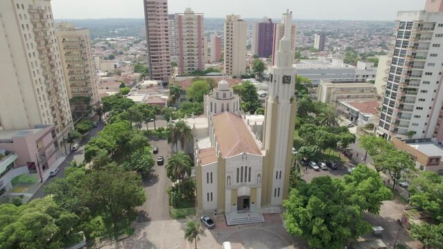Presidente Prudente, S&atilde;o Paulo/Brazil - Around October 2022: Mother Church of S&atilde;o Sebasti&atilde;o in Presidente Prudente.