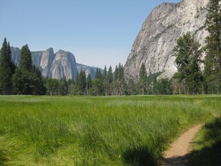 Hiking Trail in Cook's Meadow, Yosemite National Park, California