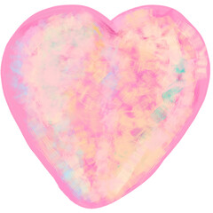 Heart painting hand drawn, element for valentine.