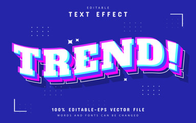 Trend modern 3d style text effect editable